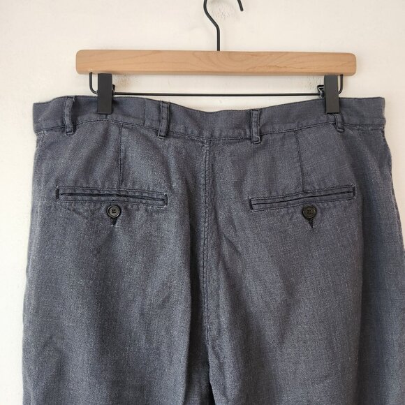 Billy Reid Grey Flat Front Trousers Dress Pants Virgin Wool Silk Cashmere 36 - Picture 5 of 11